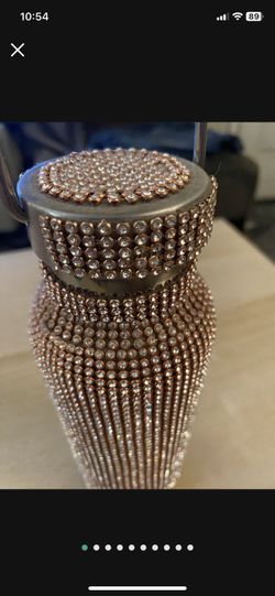 Tomo Diamonds Pink Bling Water Bottle Designer New