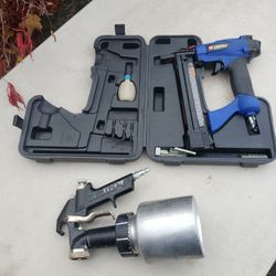 Craftsman  Paint Spray Gun and Campbell Hausfeld 2 in 1 Brad Nailer Stapler 
