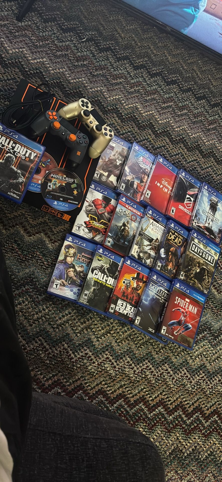 PS4 Sony Orange And Black