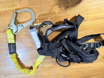 VAULX Full Body Fall Protection Harness with KwikSafety 6 ft Shock-Absorbing Lan