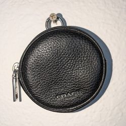 New Coach Leather Coin Bag.