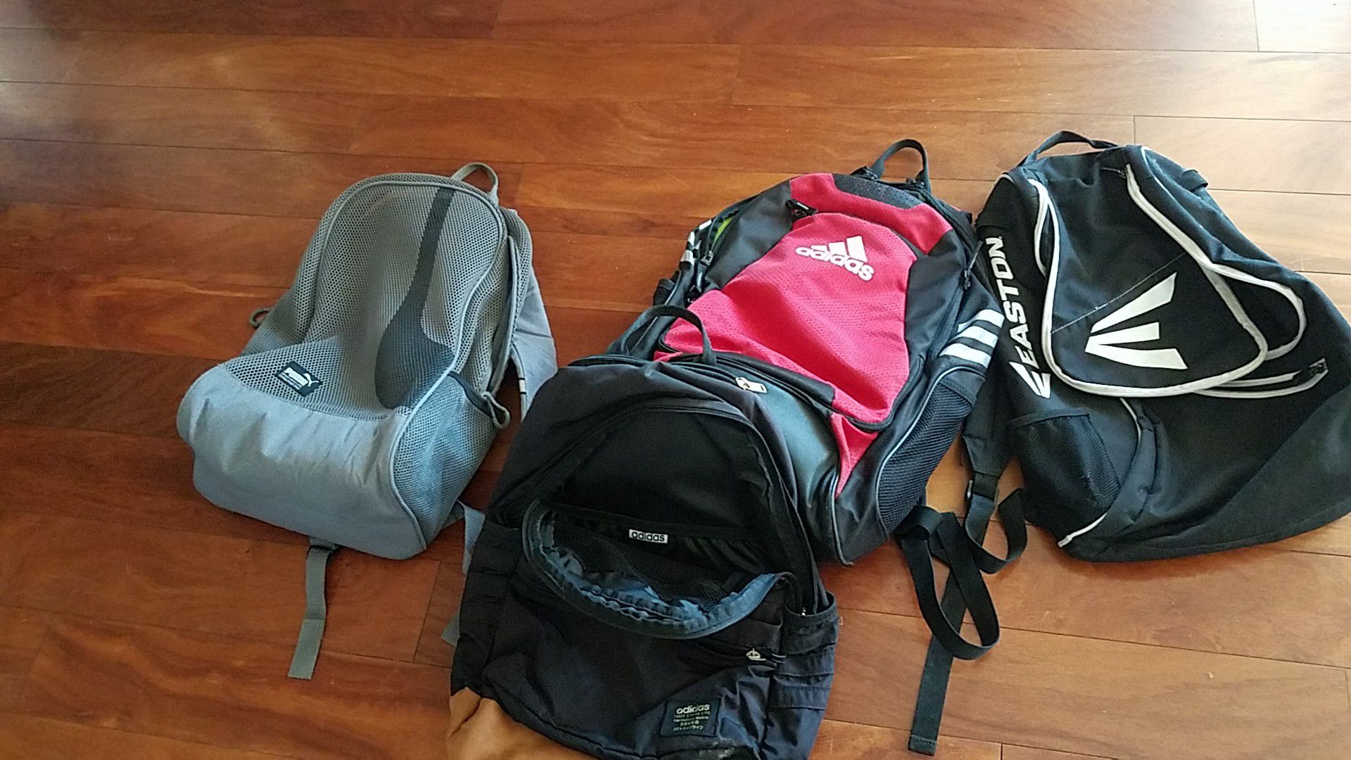 Backpacks.