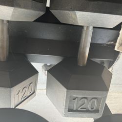 120 Pound Dumbell Set 
