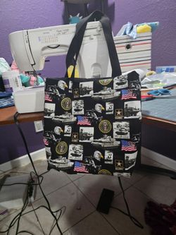 Homemade Army tote bag