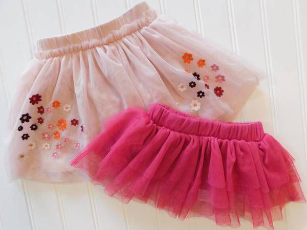 Gymboree Baby Starters Girl Clothes 0-3M Pink Tutu Ruffle Skirt Lot