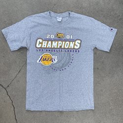 Vintage Champion Lakers 2001 Champions T Shirt 