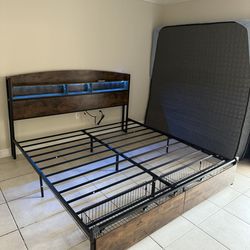 Bed frame and mattress