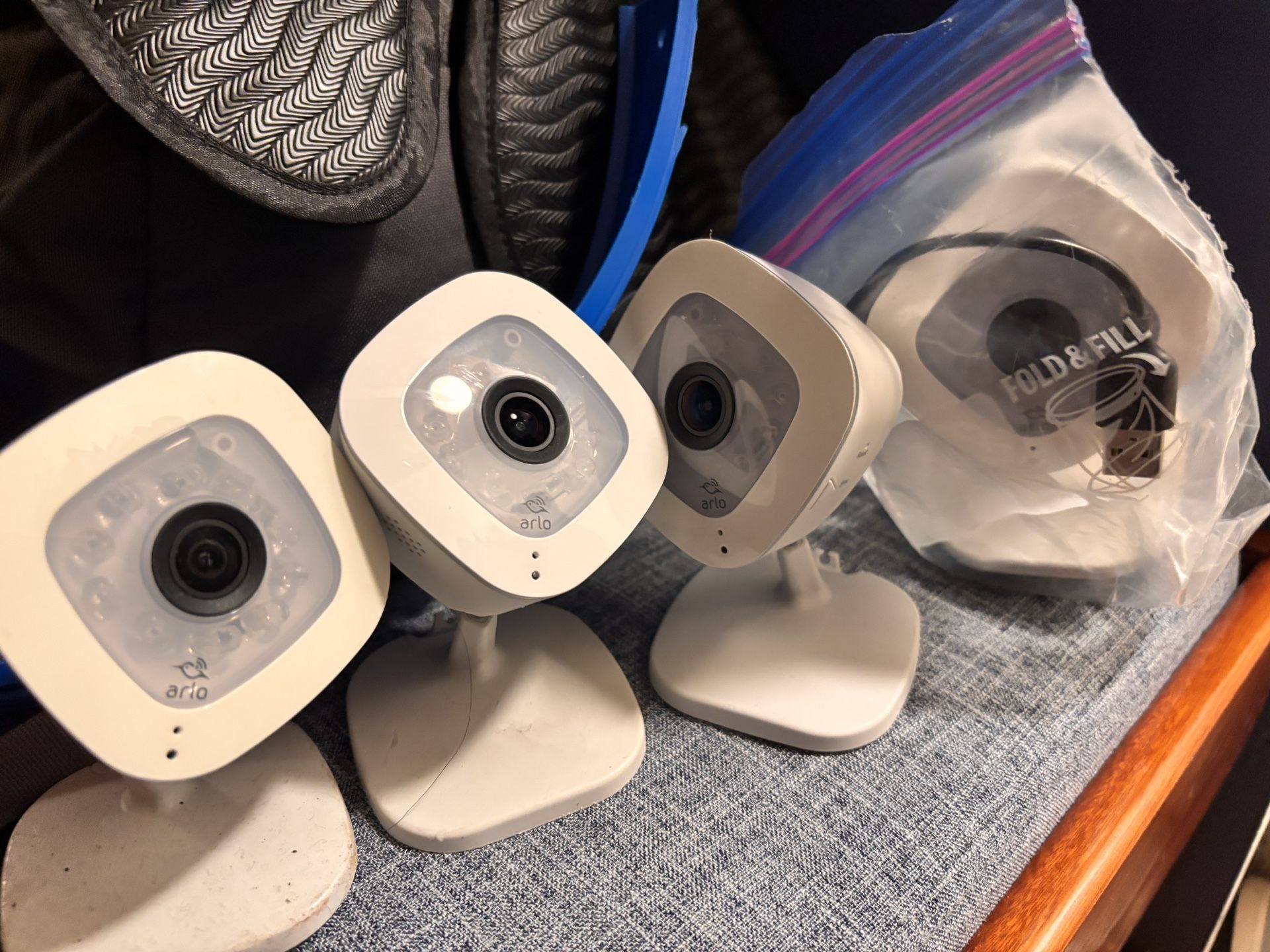 Four Netgear Arlo Q WiFi Cameras