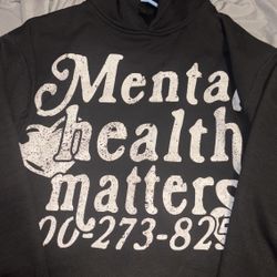 Cropped Black Mental Health Matters Hoodie