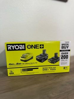 Ryobi 18V ONE+ 4Ah & 2Ah Lithium Starter Kit