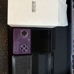 Retroid Pocket Classic Atomic Purple with Bumper Case