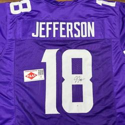 JUSTIN JEFFERSON Signed Autographed Minnesota Vikings Jersey | COA