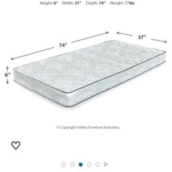 Twin Mattress 6inch Brand: Signature Design by Ashley