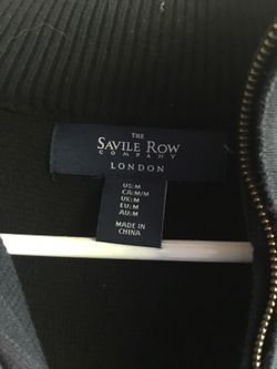 Savior Row, London Men Halo Zip Sweater. Medium