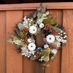 Autumn Harvest Pumpkin Wreath