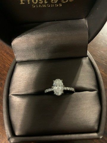 1.01 oval diamond engagement ring