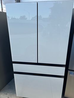 Samsung Bespoke French Door Refrigerator White Glass