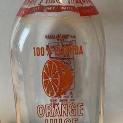 Vintage Orange Juice Bottle. 1 Quart. From Hoffman Dairies.