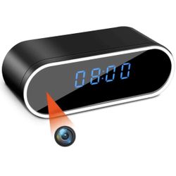 Hidden Spy Camera Clock,HD 1080P WiFi Camera Alarm Clock with Night Vision and Motion Detective,Monitor Video Recorder Nanny Cam for Home Office Secur