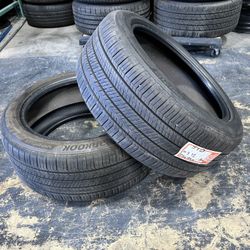 2x Hankook EV tires model 3 235/45/18 50%