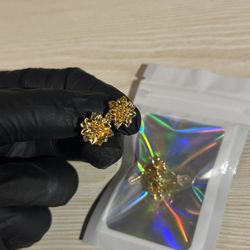 24k Plated Flower Earrings