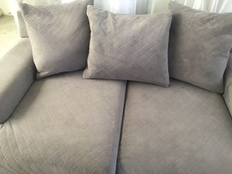 Suede couch