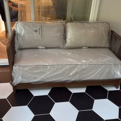 Nautica Teak Wood & Hand Woven Sofa