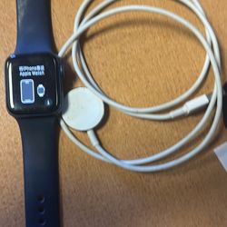 Used Apple Watch Series 6 (GPS only), 40mm Blue Aluminum Case with Deep Navy Sport Band.