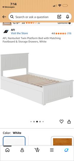Twin XL bed w/storage