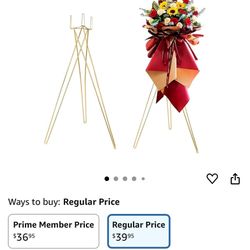 Gold Flower Stand Display 