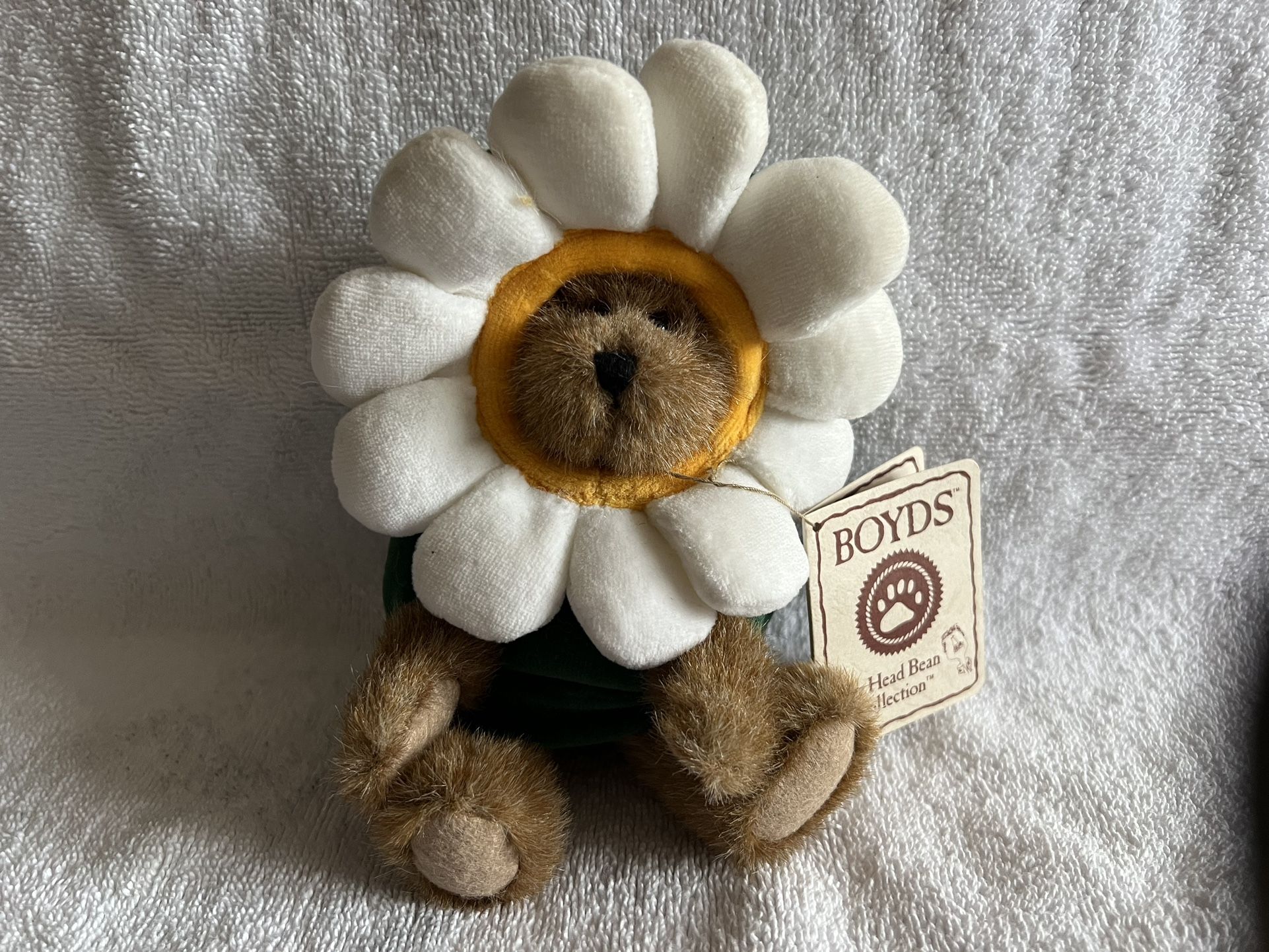 Boyds Head Bean Petals Daisydew 6" Plush Bear Bean Bag Stuffed Animal Toy w Tags