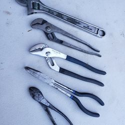 Vintage Pliers,  Cutter, Crescent Wrench 
