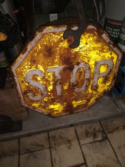 Stop Sign Before They Were Red
