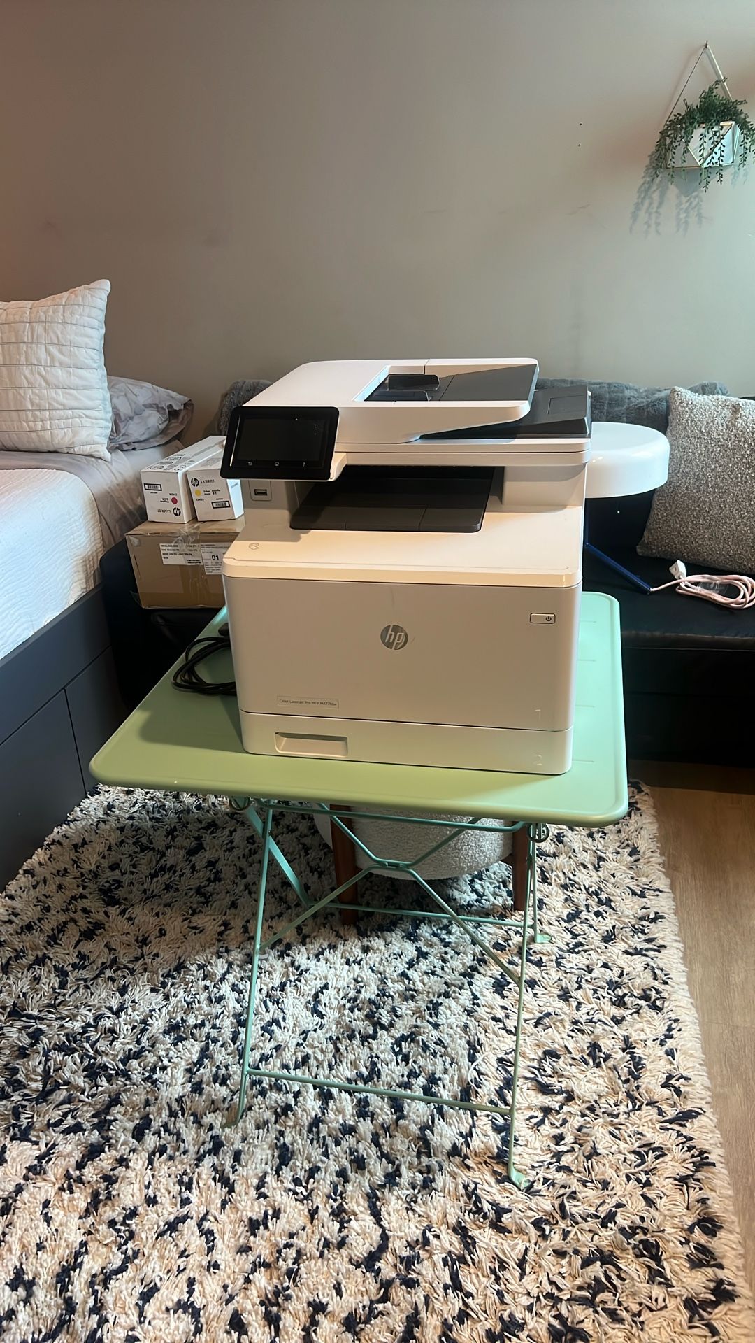 HP Color LASER JET PRO MFP M477fdw With Two Brand New Toner.