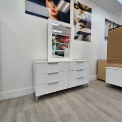 Dresser Whit Mirror ( Glossy) 