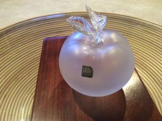 Lalique Frosted Glass Apple Perfume Bottle