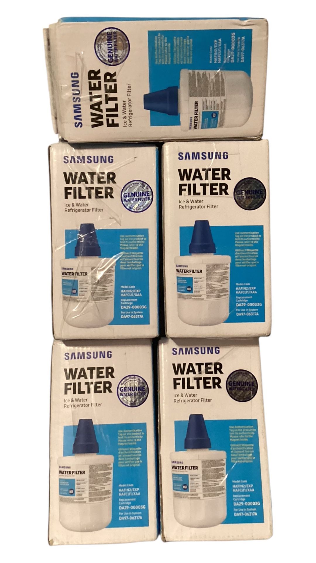 Samsung Refrigerator Water Filter Bundle of 5, DA29-00003G HAFIN2/EXP OEM