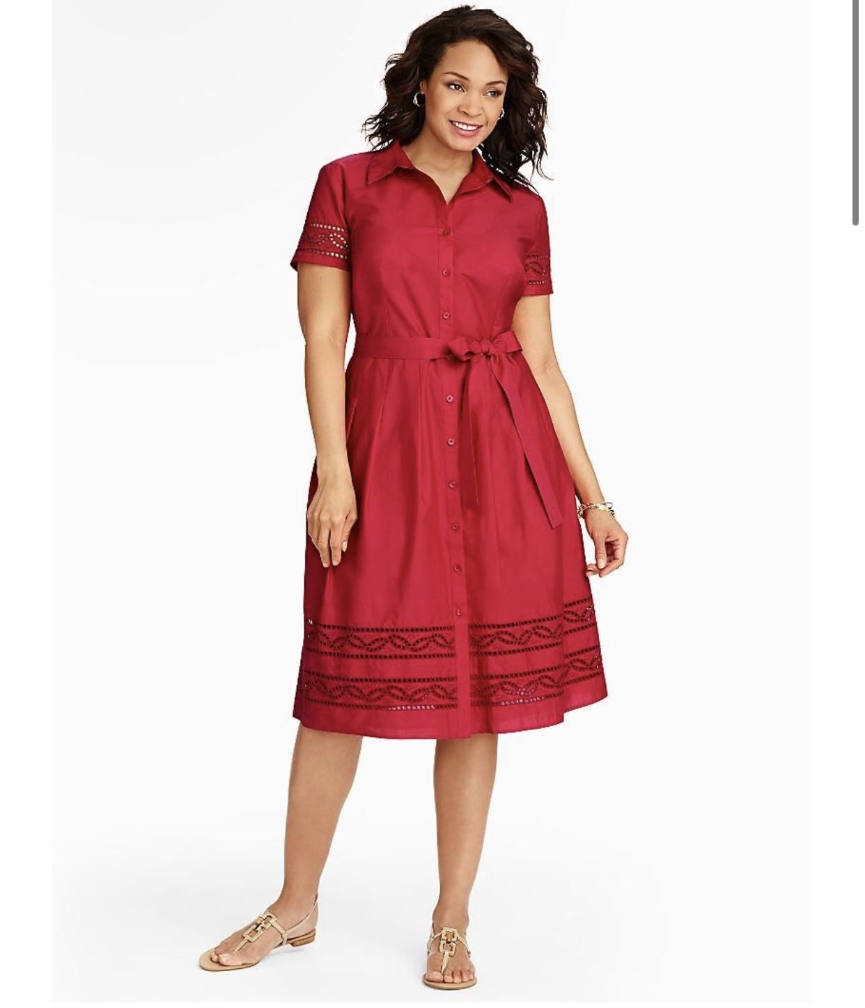 Elegant Eyelet Shirtdress