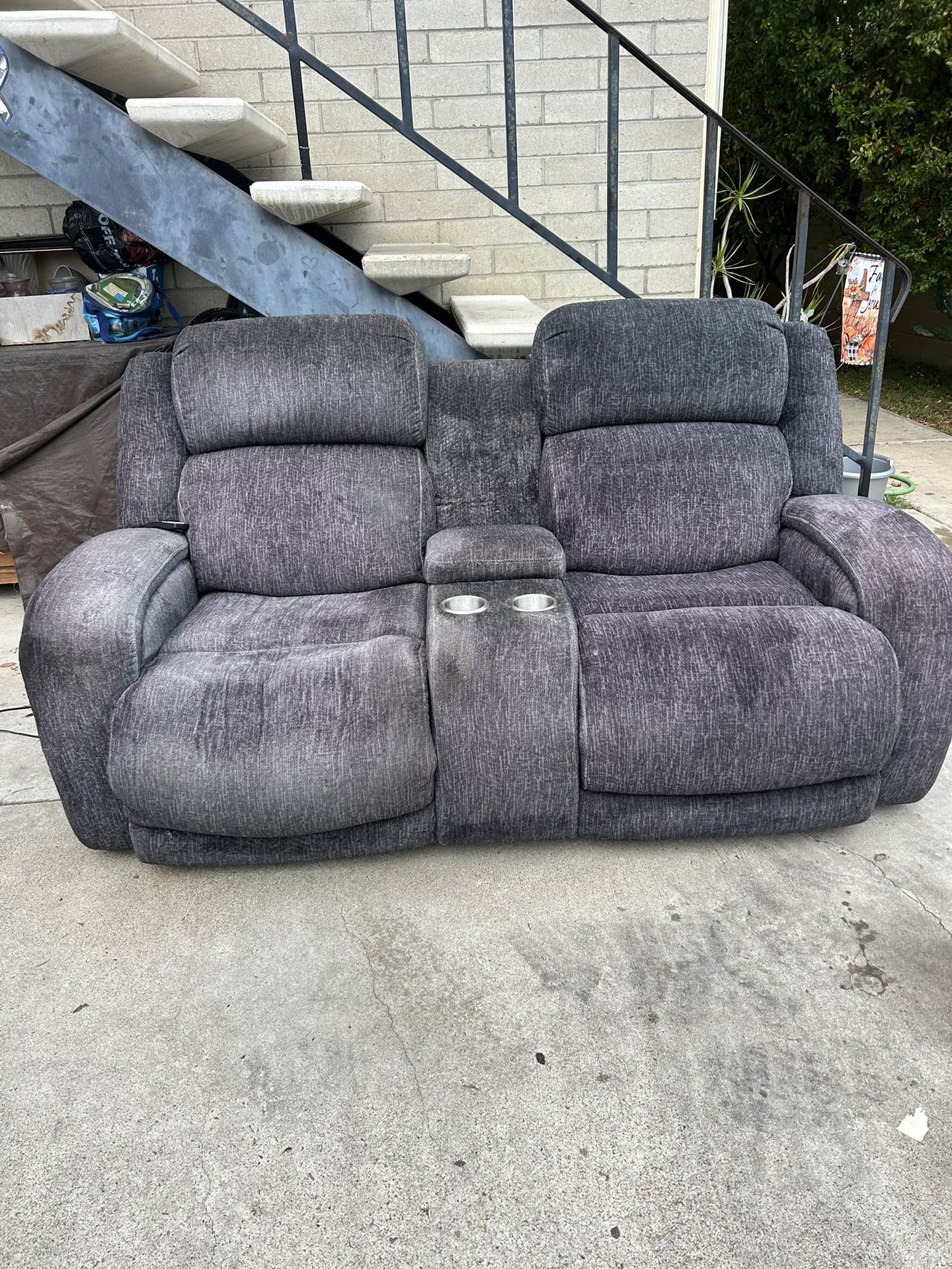 Recliner massager loveseat
