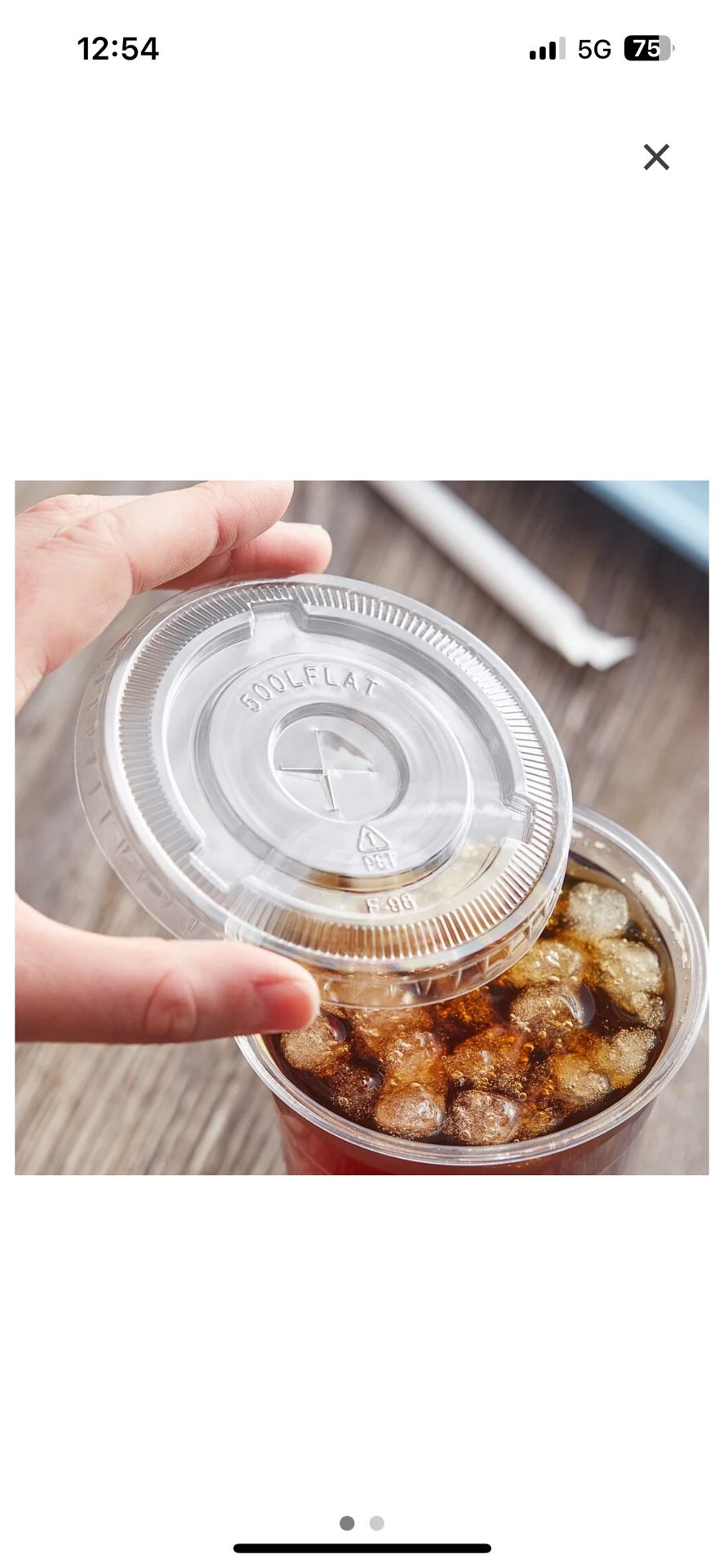 Plastic Cup Lids Choice 9, 12, 16, 20, and 24 oz. Clear Flat Lid with Straw Slot - 50/Pack