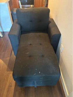 Black Convertible  Couch