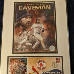 Johnny Damon cancelled U.S. postage stamp 10/27/2004