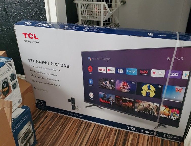 55 inch new TCL ultra high definition smart TV $350