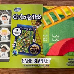 Hasbro gaming chutes and ladders super soft Board game blanket toy