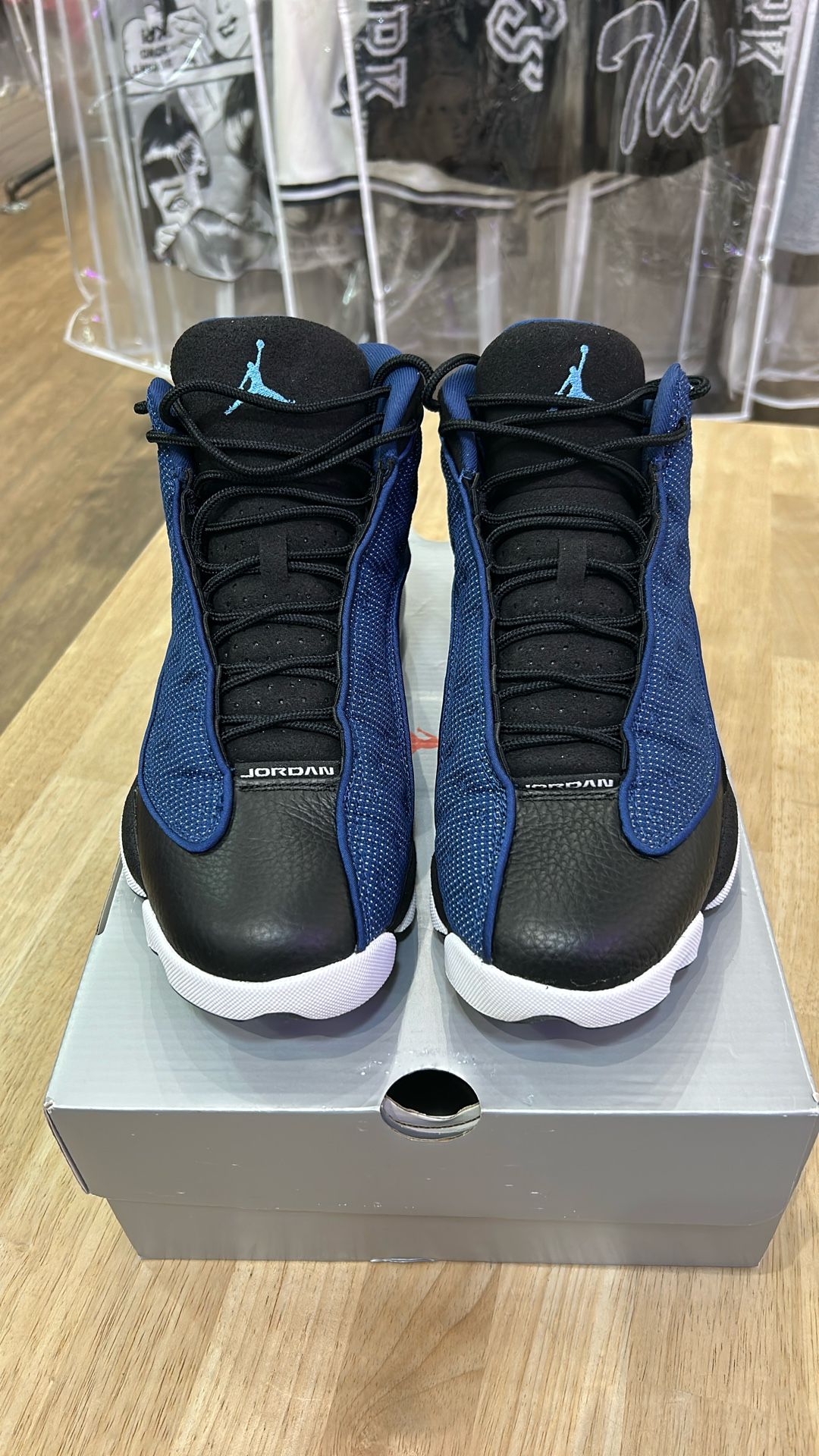 USED, OG BOX, 10/10, JORDAN 13 BRAVE BLUE, SZ 10
