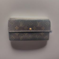 LV Louis Vuitton Monogram Brown long Wallet - vintage