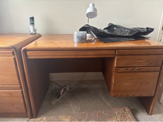 desk, chair  &  file  cabinet   -  $95  for 3  pieces