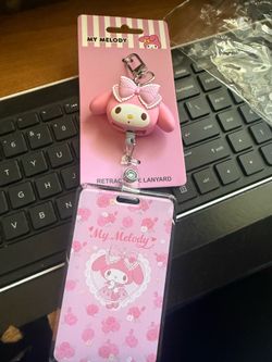 Sanrio My Melody retractable badge ID holder