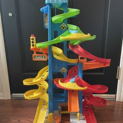 Fisher Price Little People Take Turns Skyway Race Track with 2 Cars  