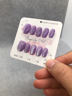 Size L custom made press on nails